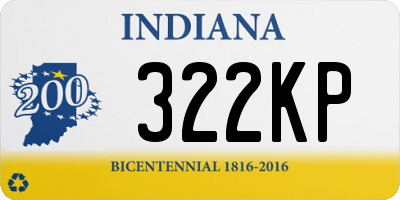 IN license plate 322KP