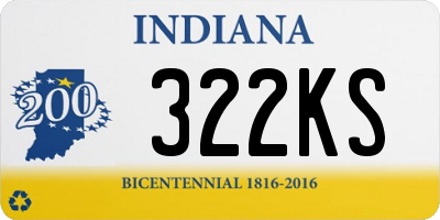 IN license plate 322KS