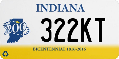 IN license plate 322KT