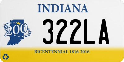 IN license plate 322LA