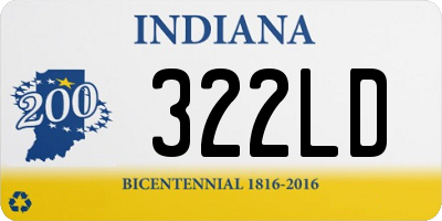 IN license plate 322LD