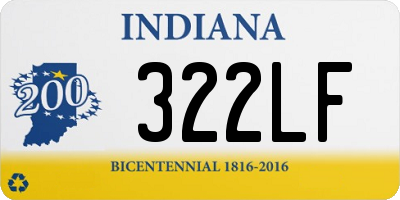 IN license plate 322LF