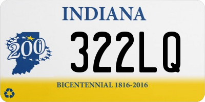 IN license plate 322LQ