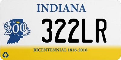 IN license plate 322LR