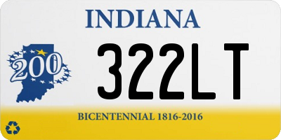 IN license plate 322LT