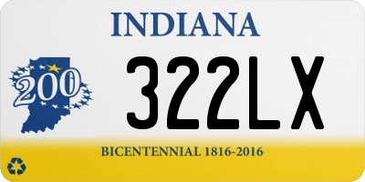 IN license plate 322LX