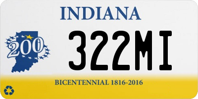 IN license plate 322MI