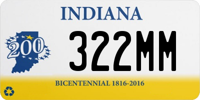 IN license plate 322MM