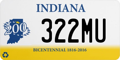 IN license plate 322MU