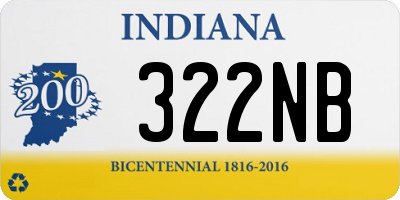 IN license plate 322NB