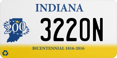 IN license plate 322ON