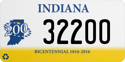 IN license plate 322OO