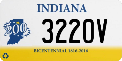 IN license plate 322OV