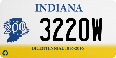 IN license plate 322OW