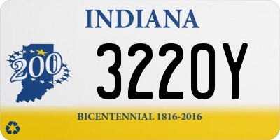 IN license plate 322OY