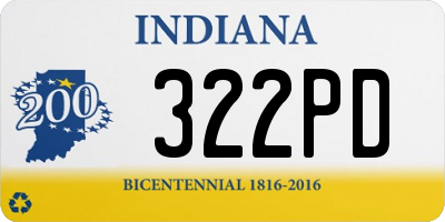 IN license plate 322PD
