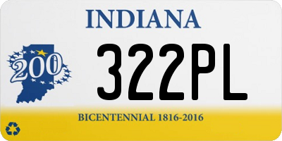 IN license plate 322PL