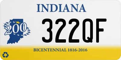 IN license plate 322QF