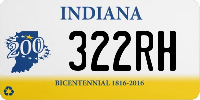 IN license plate 322RH