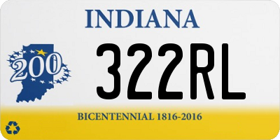 IN license plate 322RL