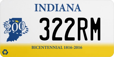 IN license plate 322RM