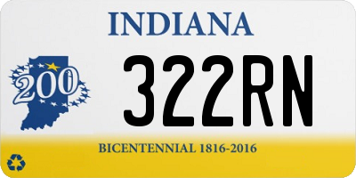 IN license plate 322RN