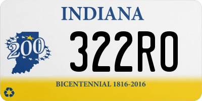 IN license plate 322RO