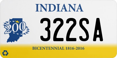 IN license plate 322SA