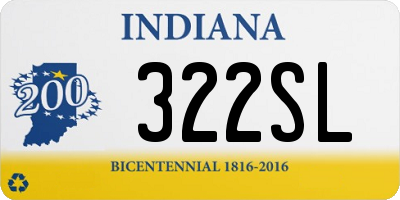 IN license plate 322SL