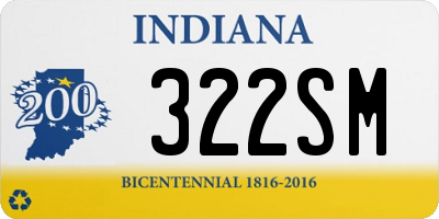 IN license plate 322SM