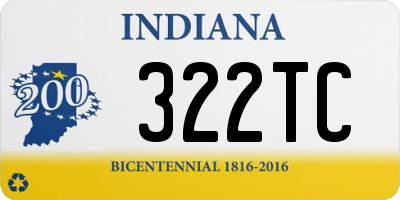 IN license plate 322TC