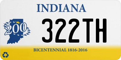 IN license plate 322TH