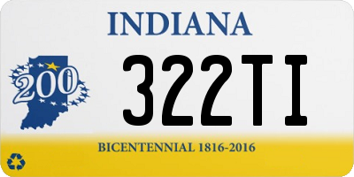 IN license plate 322TI