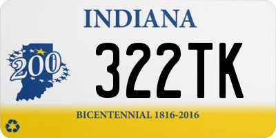 IN license plate 322TK