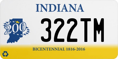 IN license plate 322TM