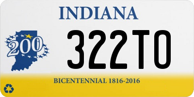 IN license plate 322TO