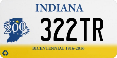 IN license plate 322TR