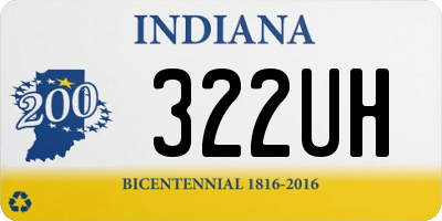 IN license plate 322UH