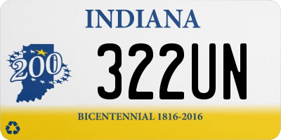 IN license plate 322UN