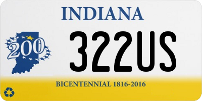 IN license plate 322US