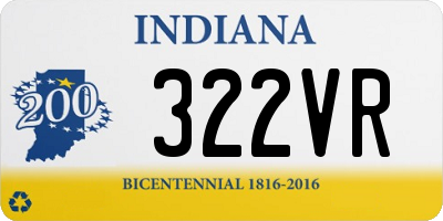 IN license plate 322VR