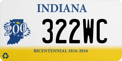 IN license plate 322WC