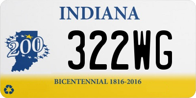 IN license plate 322WG