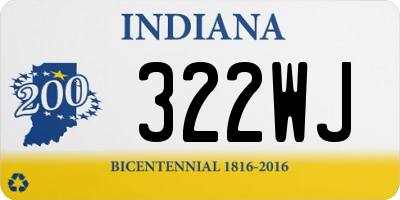 IN license plate 322WJ