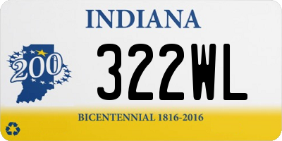 IN license plate 322WL