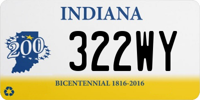 IN license plate 322WY