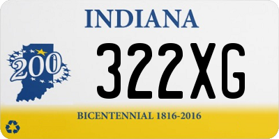 IN license plate 322XG