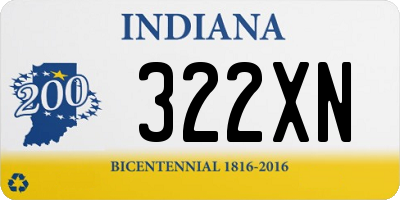 IN license plate 322XN