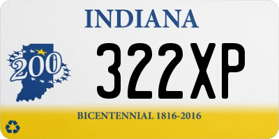 IN license plate 322XP