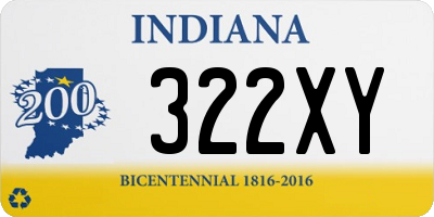 IN license plate 322XY